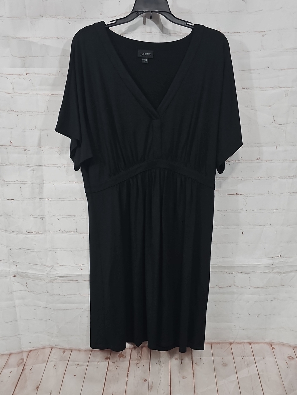 J. Jill Black V-Neck Midi Dress